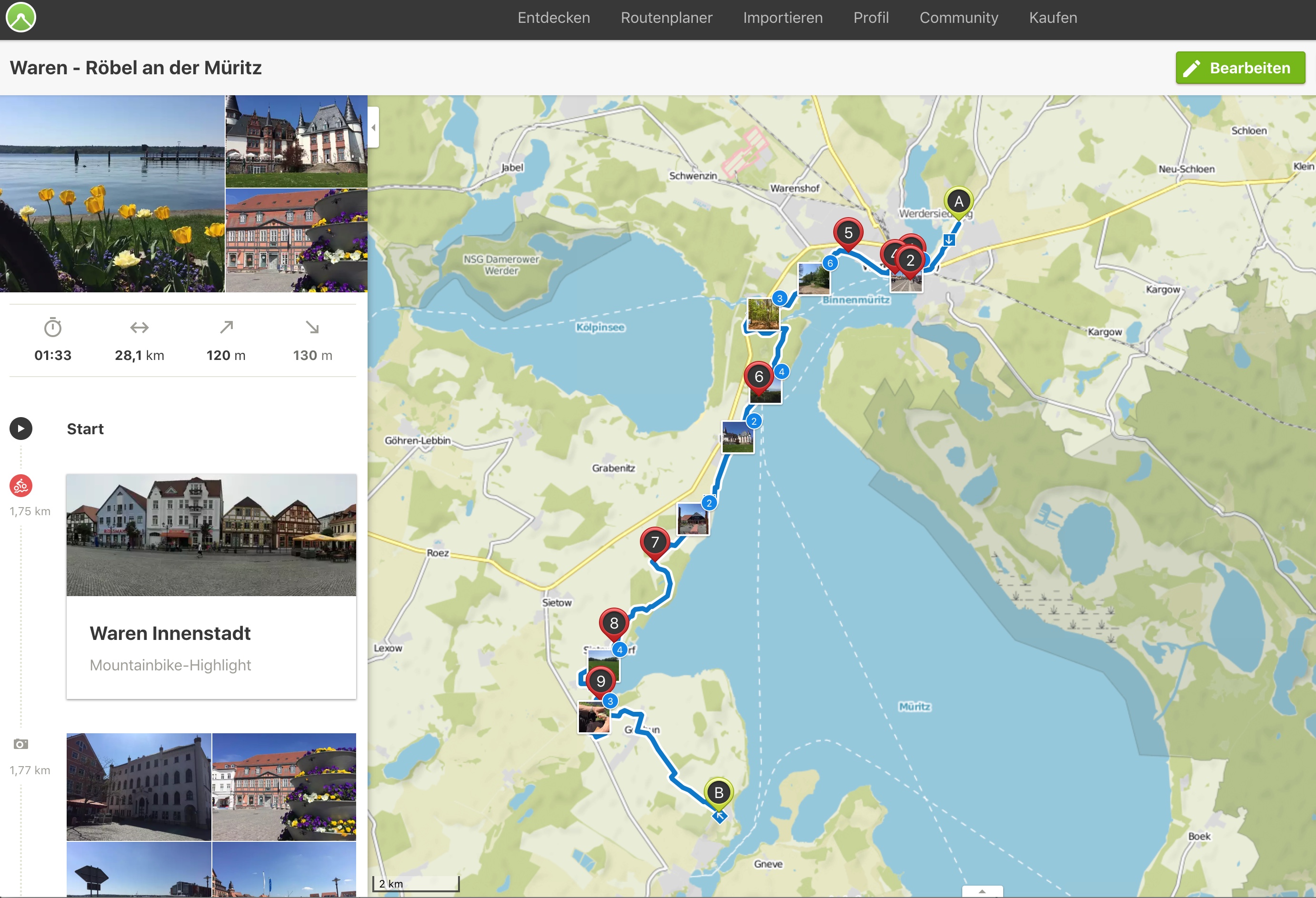Radtour an der Müritz über Waren